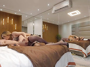 Classy Brazilian tranny with big cock topping and breeding