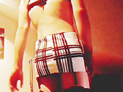 myself stripping and then riding my dildo