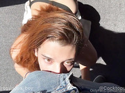 Horny femboy enjoys taking big bare dick