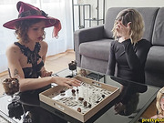 Cute amateur tgirls passionate anal sex on the couch