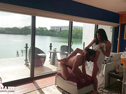 Shemale dom pounding bottom male on vacation