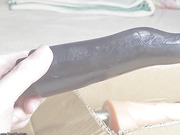 Cute tgirl DaniTheCutie tries using "traditional" anal beads