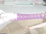 Cute tgirl DaniTheCutie tries using "traditional" anal beads