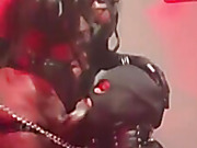 Black shemale mistress with big ass dominates her boytoy