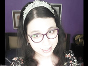 Pretty lil tranny DaniTheCutie holds a thick dildo in her tight ass