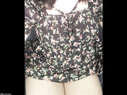 Pretty lil tranny DaniTheCutie holds a thick dildo in her tight ass