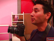 Skinny TS Madison Montag asshole ripped after giving a BJ