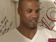 Tight shemale Luna Rose gets her ass banged by black dude