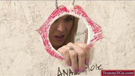 Huge titted shemales Aubrey and Jessy sucked and fucked