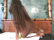 Monster black shemale cock drills tight white male ass