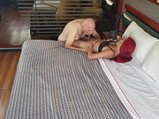 Redhead Pre Op Shemale Sucks Guy Then Fucks Him