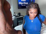 Light sexy fun with a voluptuous black shemale