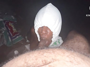 Nut on tranny face pants & hand