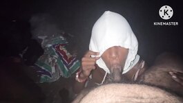 Nut on tranny face pants & hand