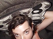Young amateur tgirl enjoys sucking and taking a BBC