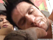 Latin Shemale Pounds His Ass Hard and Raw