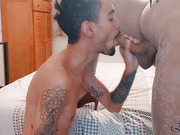 Powerful shemale strongly fucks her bitch boys face and ass
