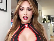 Sultry trans hottie fucks white guy