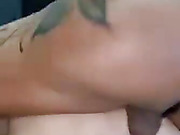Two shemales double fuck masked guy