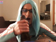 White Crossdresser Fay Valentine Gets Blacked