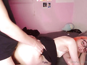 Petite tgirl gets her tight asshole drilled and cum filled