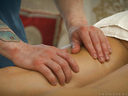 Stunning tgirl Jade Venus receives a happy ending massage