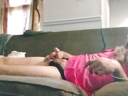 Wearing pink horny