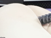 cute tgirl DaniTheCutie gets fucked by a jackhammer dildo thingy