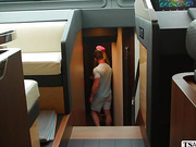 Trans goddess Aubrey Kate analed in the yacht