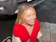 Lucky girl gangbaged by 5 trannies in the garage