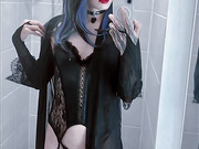 Sissy femboy deepthroats and takes huge black dong