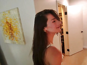 Skinny amateur shemale mutual fuck with her man