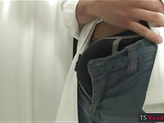 Small tits tranny Letizia analyzed by a pervert doctor