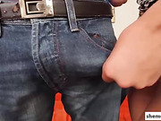 Pretty latina shemale Sabrina enjoy Ramon's super cock