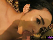 Big boobs ladyboy girlfriend massage blowjob and anal fuck