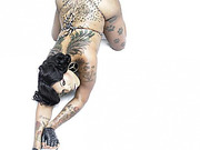 Sexy redbone angie taking big dick laying on her back