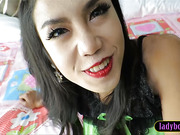 Tight body big cock ladyboy blowjob and hot anal drilling