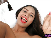 Pretty ladyboy shemale anal quickie with the photographer