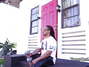 Skinny tgirl tight ass group fucked