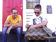 Skinny tgirl tight ass group fucked