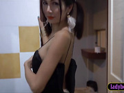 Huge tits ladyboy girlfriend blowjob and ass fucking