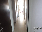 Behind scenes in tranny studio