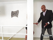 Hot tranny in lingerie hard fucked