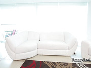 Big booty tgirl behind the scene