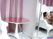 Stud Johnny with big cock threesome with shemales