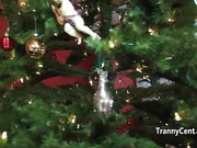 Black christmas cock for hot tranny