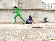 Super heroes double fuck sexy tranny