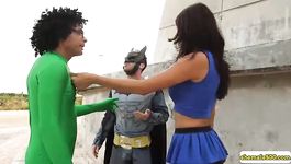 Super heroes double fuck sexy tranny